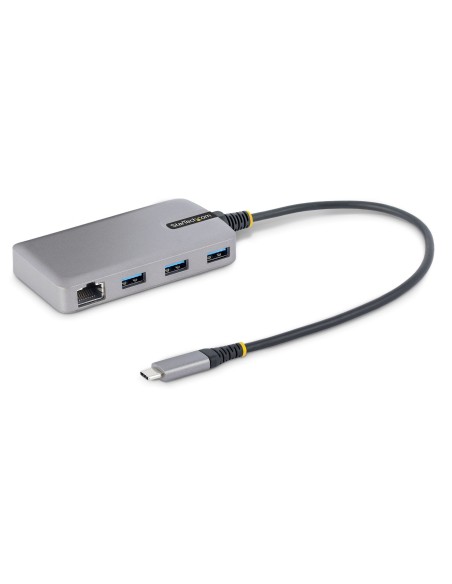 StarTech.com Hub USB-C con Etherenet a 3 porte - 3x porte USB-A, Gigabit Ethernet RJ45, USB 3.0 5Gbps, alimentazione tramite