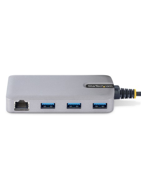StarTech.com Hub USB-C con Etherenet a 3 porte - 3x porte USB-A, Gigabit Ethernet RJ45, USB 3.0 5Gbps, alimentazione tramite