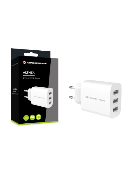 Conceptronic ALTHEA13W Caricabatterie per dispositivi mobili Bianco Interno