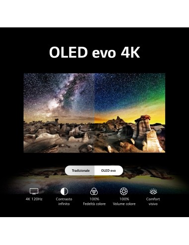 LG OLED evo 48'' Serie C3 OLED48C34LA, TV 4K, 4 HDMI, SMART TV 2023