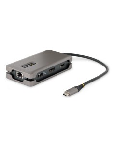 StarTech.com Adattatore Multiporta USB-C - Docking Station USB Type C con HDMI DP 4K60Hz - Hub USB a 3 porte (1x ricarica) - PD