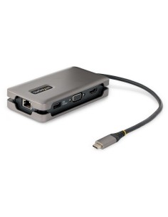 StarTech.com Adattatore Multiporta USB-C - Docking Station USB Type C con HDMI VGA 4K60Hz - Hub USB a 3 porte (1x ricarica) -