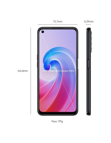 OPPO A96 Smartphone, NFC, Fotocamera principale da 50 Mp+AI e frontale da 16Mp, Display 6.59” 90HZ, 5000mAh, RAM 8GB+128GB