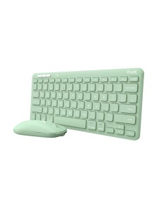 Trust Lyra tastiera Mouse incluso RF senza fili + Bluetooth QWERTY Italiano Verde