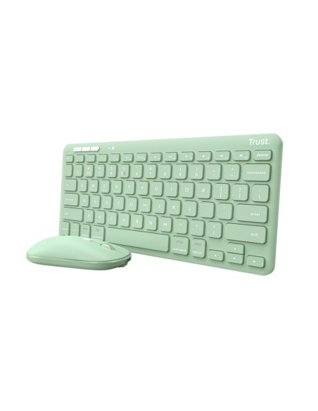 Trust Lyra tastiera Mouse incluso RF senza fili + Bluetooth QWERTY Italiano Verde