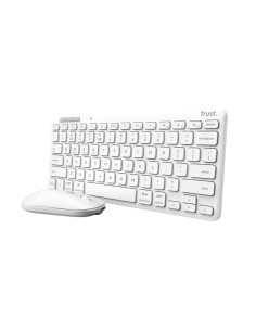 Trust Lyra tastiera Mouse incluso RF senza fili + Bluetooth QWERTY Italiano Bianco