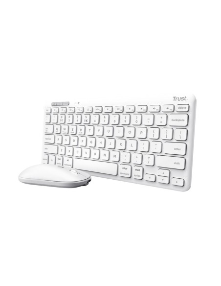 Trust Lyra tastiera Mouse incluso RF senza fili + Bluetooth QWERTY Italiano Bianco