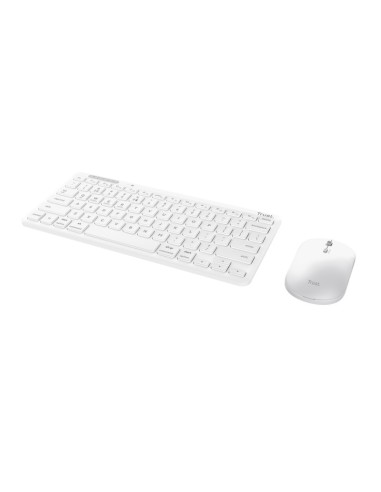 Trust Lyra tastiera Mouse incluso RF senza fili + Bluetooth QWERTY Italiano Bianco