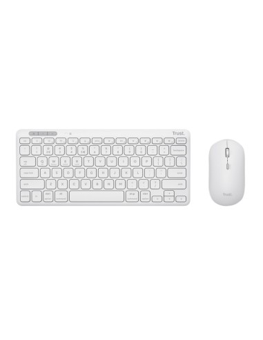 Trust Lyra tastiera Mouse incluso RF senza fili + Bluetooth QWERTY Italiano Bianco