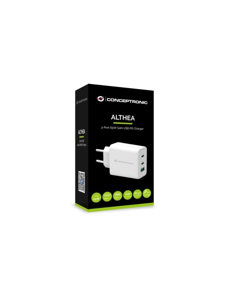 Conceptronic ALTHEA12W Caricabatterie per dispositivi mobili Bianco Interno
