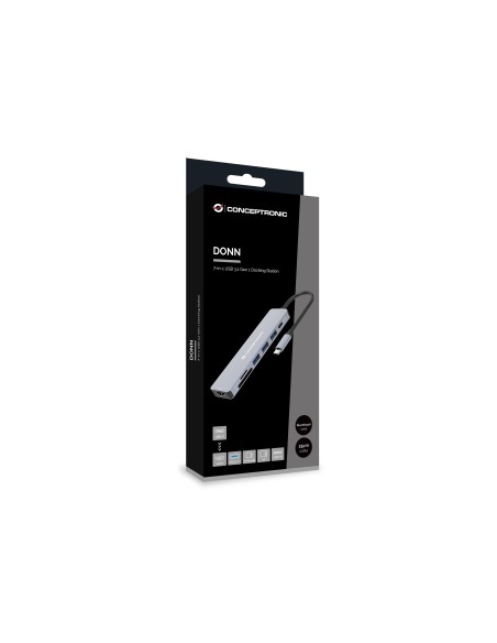 Conceptronic DONN19G replicatore di porte e docking station per notebook Cablato USB 3.2 Gen 1 (3.1 Gen 1) Type-C Grigio