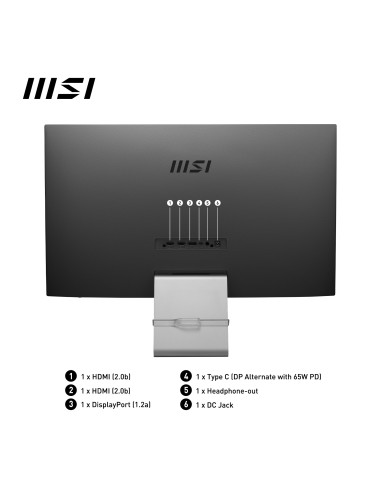 MSI Modern MD271UL 68,6 cm (27") 3840 x 2160 Pixel 4K Ultra HD Grigio