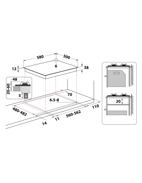 Indesit PAA 642 IX I WE1 Acciaio inossidabile Da incasso 58 cm Gas 4 Fornello(i) Indesit PAA 642 IX I WE1 Acciaio inossidabile Da incasso 58 cm Gas 4 Fornello(i)