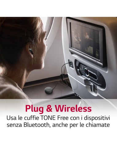 LG TONE Free T90 Cuffie Bluetooth Dolby Atmos, IPx4, Plug & Wireless, 2022