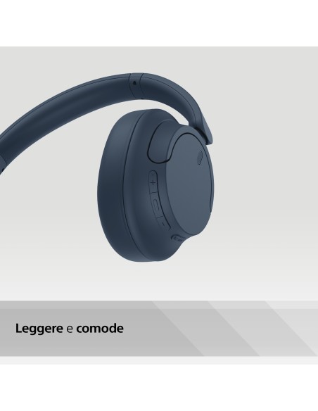 Sony WH-CH720 Auricolare Con cavo e senza cavo A Padiglione Musica e Chiamate USB tipo-C Bluetooth Blu