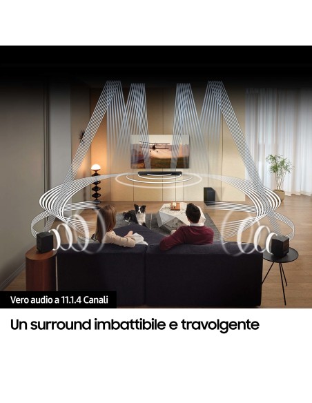 Samsung Soundbar HW-Q990C ZF Serie Q, 22 speaker, Wireless Dolby Atmos, Audio a 11.1.4 canali, Q-Simphony, Compatibile con