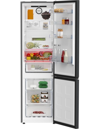Beko B7RCNE407HXBR frigorifero con congelatore Libera installazione 355 L B Nero, Acciaio inossidabile