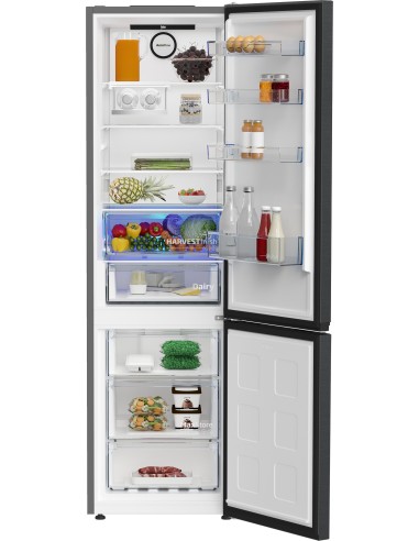 Beko B7RCNE407HXBR frigorifero con congelatore Libera installazione 355 L B Nero, Acciaio inossidabile