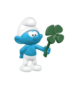 schleich The Smurfs Smurf with clover leaf