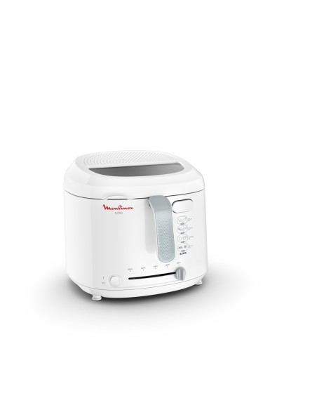 Moulinex AF2031 Friggitrice, Uno, Capacità di 1 Kg per 4 persone, Capacità olio 1,8 L, Bianco