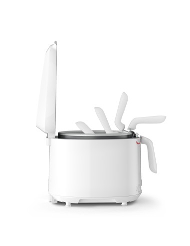 Moulinex AF2031 Friggitrice, Uno, Capacità di 1 Kg per 4 persone, Capacità olio 1,8 L, Bianco