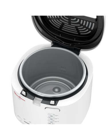 Moulinex AF2031 Friggitrice, Uno, Capacità di 1 Kg per 4 persone, Capacità olio 1,8 L, Bianco