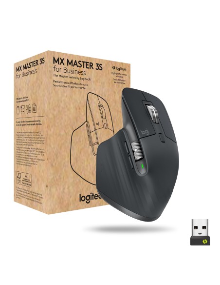 Logitech MX Master 3s for Business mouse Mano destra RF senza fili + Bluetooth Laser 8000 DPI