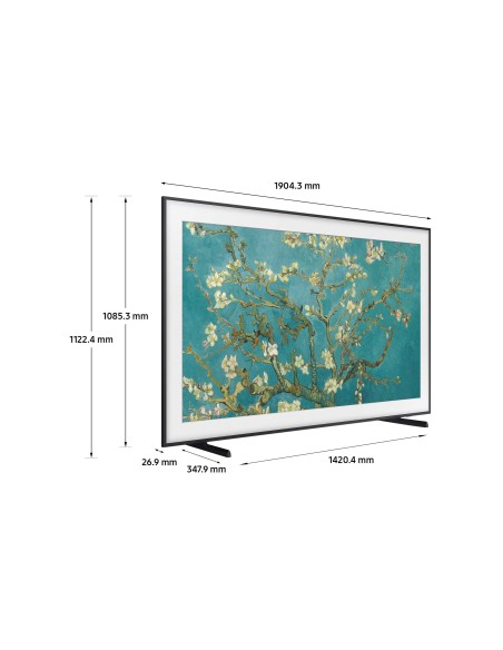 Samsung The Frame Lifestyle TV QE85LS03BGUXZT QLED 4K, Smart TV 85" Matte Display, Dolby Atmos e OTS, Black 2022
