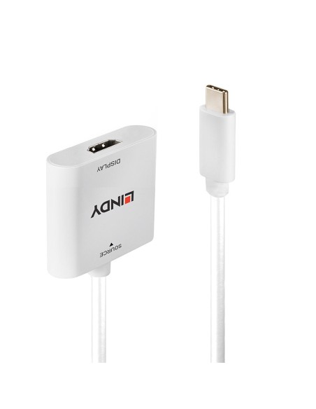 Lindy 43339 cavo e adattatore video 0,1 m USB tipo-C HDMI Bianco