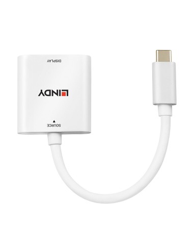 Lindy 43339 cavo e adattatore video 0,1 m USB tipo-C HDMI Bianco