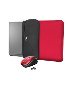 Trust 23455 borsa per notebook 39,6 cm (15.6") Custodia a tasca Nero, Rosso