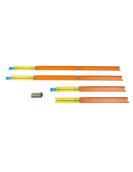 Hot Wheels Uovissimo, con 1 Set Rettilinei HotWheels, 1 veicolo singolo in scala 1 64 e 3 accessori per sfrecciare in pista e