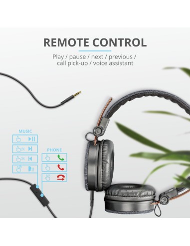 Trust 23584 cuffia e auricolare Cablato A Padiglione MUSICA Nero, Blu