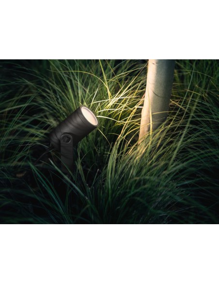 Philips Hue White and Color ambiance Lily Farett Smart per Esterni Antracite in Alluminio Kit Base Basso voltaggio