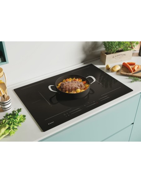 Candy CIFS85MCTT Nero Da incasso 77 cm Piano cottura a induzione 5 Fornello(i)