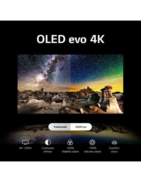 LG OLED evo 77'' Serie C3 OLED77C34LA, TV 4K, 4 HDMI, SMART TV 2023