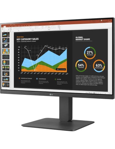 LG MONITOR 24BR650B-C.AEU 60,5 cm (23.8") 1920 x 1080 Pixel Full HD LED Grigio
