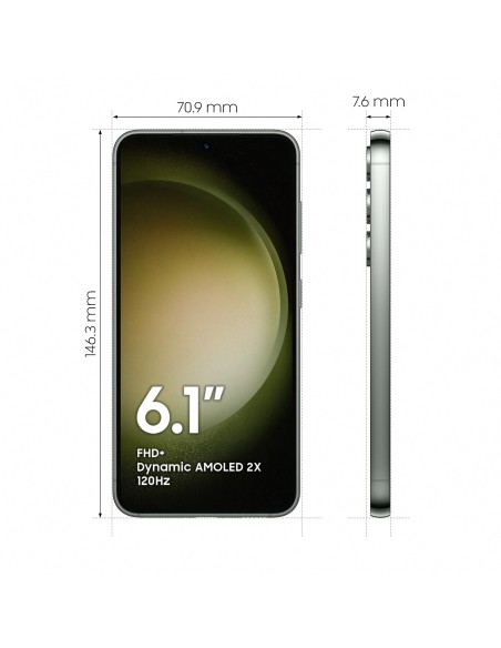 Samsung Galaxy S23 Display 6.1'' Dynamic AMOLED 2X, Fotocamera 50MP, RAM 8GB, 128GB, 3.900 mAh, Green