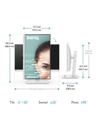 BenQ GW2790QT 68,6 cm (27") 2560 x 1440 Pixel Quad HD LED Bianco