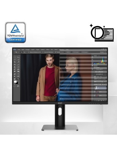 MSI PRO MP273QP Monitor PC 68,6 cm (27") 2560 x 1440 Pixel Wide Quad HD LED Nero, Argento