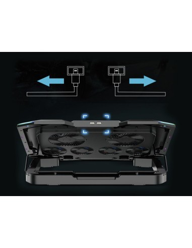 Conceptronic THYIA01B base di raffreddamento per notebook 43,2 cm (17") Grigio