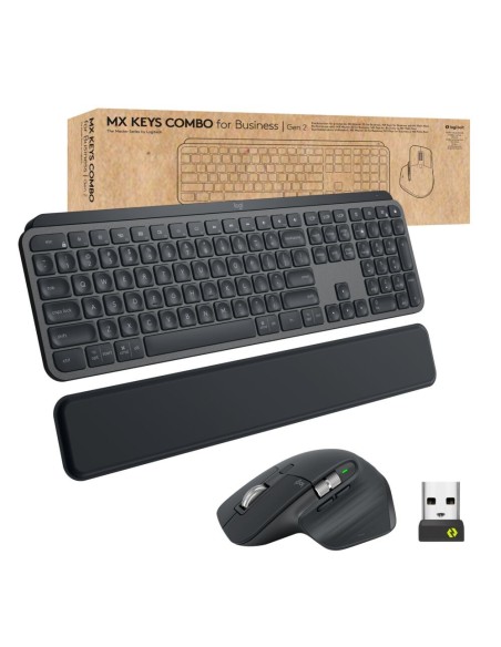 Logitech MX Keys combo for Business Gen 2 tastiera Mouse incluso RF senza fili + Bluetooth QWERTY Italiano Grafite