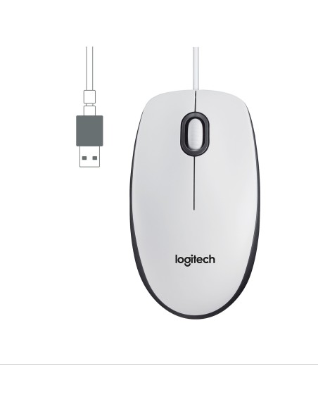 Logitech M100 mouse Ambidestro USB tipo A Ottico 1000 DPI