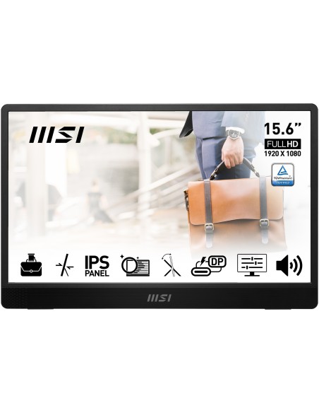 MSI Pro MP161 Monitor PC 39,6 cm (15.6") 1920 x 1080 Pixel Full HD LED Nero