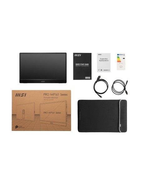 MSI Pro MP161 Monitor PC 39,6 cm (15.6") 1920 x 1080 Pixel Full HD LED Nero