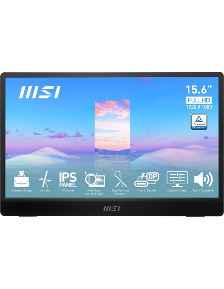 MSI Pro MP161 Monitor PC 39,6 cm (15.6") 1920 x 1080 Pixel Full HD LED Nero