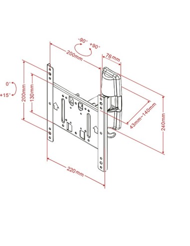 Multibrackets 5071 Supporto per display espositivi 81,3 cm (32") Nero