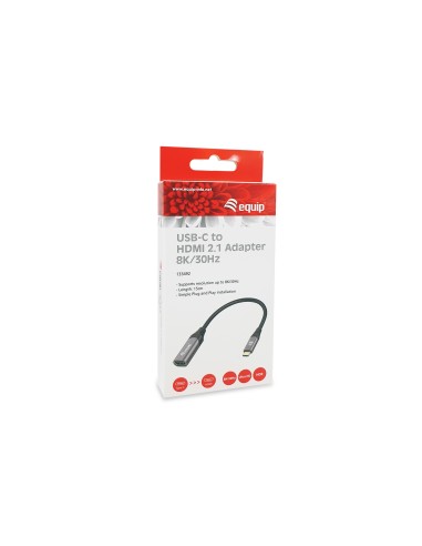Equip 133492 cavo e adattatore video 0,15 m USB tipo-C HDMI Nero, Grigio
