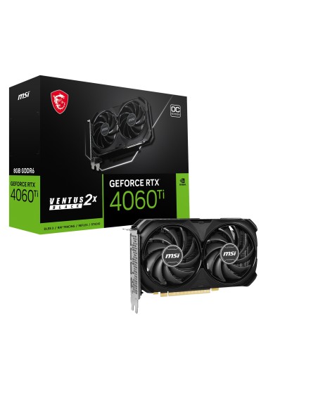 MSI GeForce RTX 4060 Ti VENTUS 2X BLACK 8G OC NVIDIA 8 GB GDDR6