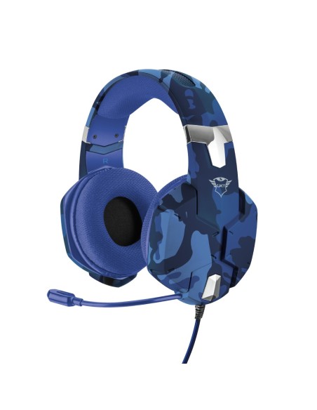 Trust GXT 322B Carus Auricolare Cablato A Padiglione Giocare Nero, Blu